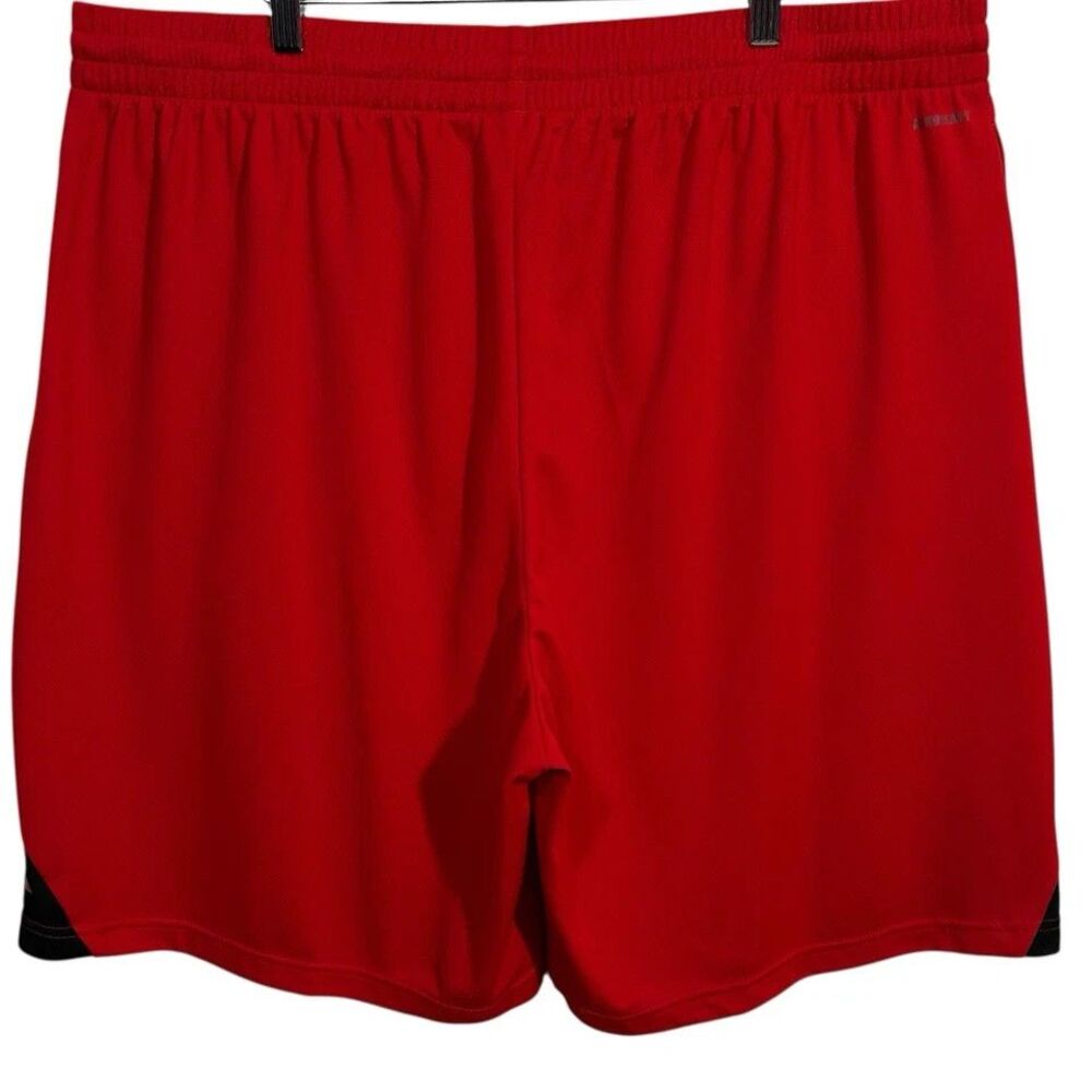 Adidas Men's Badge of Sport Shorts Size 3XL (40X9") Scarlet Red/Black Breathable
